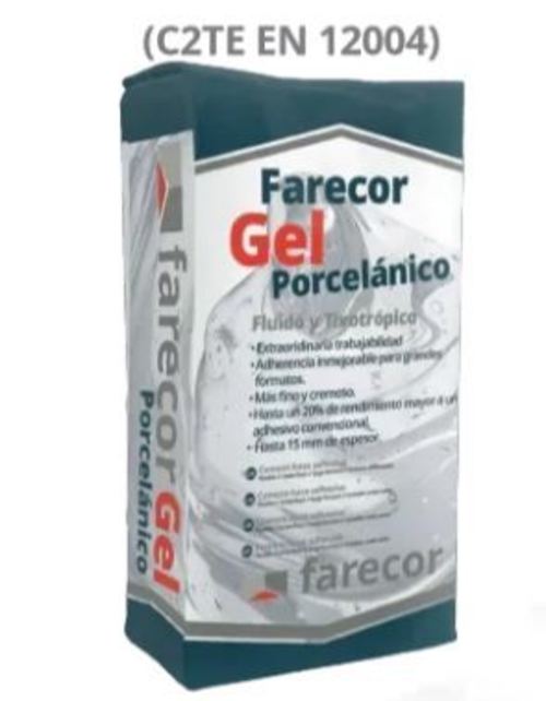 FARECOR GEL PORCELANICO C2TE (SACO DE 20KG)