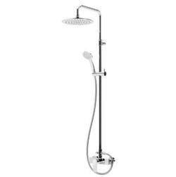 SIST DUCHA BRAZO DUCHA Ø250MM INOX AJUST. BARRA DUCHA - AV (BLANCO)