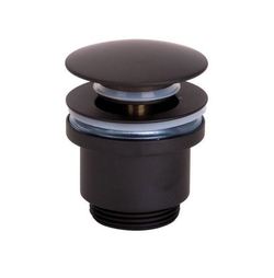 Válvula click-clack  Top universal redonda negro