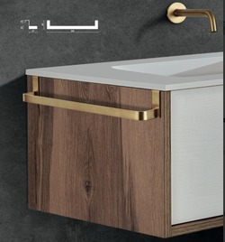 CB TOALLERO PARA MUEBLES 36 CM ORO CEPILLADO 123420OR